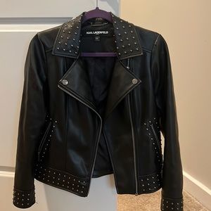Karl lagerfeld leather jacket